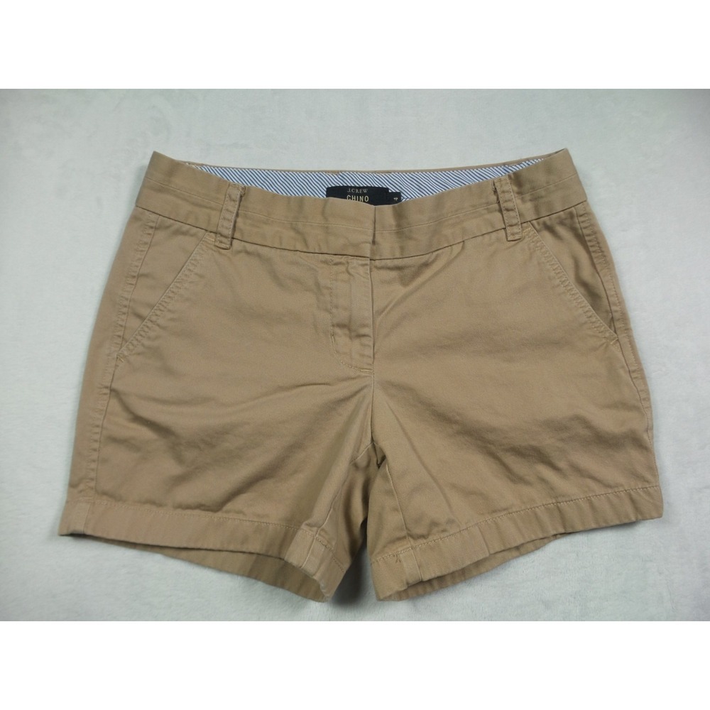 J Crew Shorts Womens Size 4 Brown Classic Chino Cotton Mid Rise Comfort